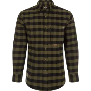 Autumn Brushed Twill Buffalo Plaid Button-Down Long Sleeve Shirt