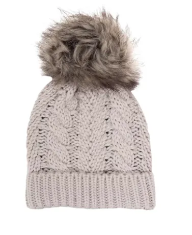 Beau Hudson - Kids Knit Pom Beanie in Grey