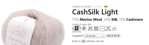 CASHSILK LIGHT - LAINES DU NORD