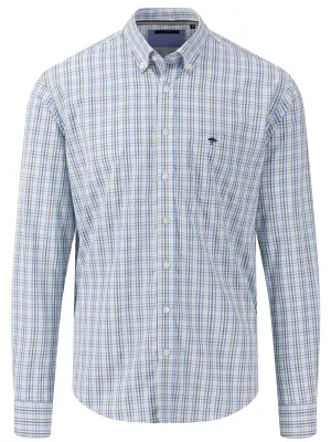 FYNCH HATTON Pure Cotton Shirt - Men's – Dusty Olive Check