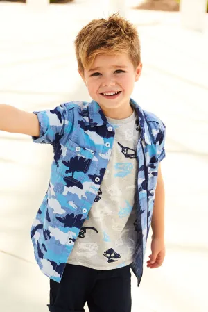 Hatley Dinosaur Camo Boys Shirt