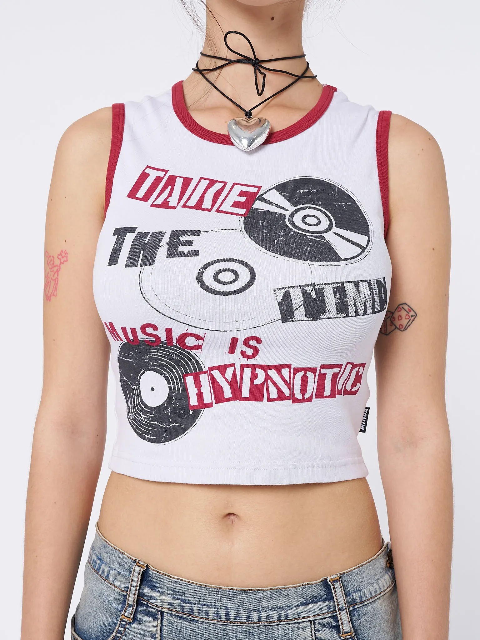 Hypnotic Graphic Print Vest Top