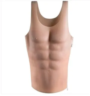 Imitation Skin Silicone Molded Male Chest and Abdominal Muscle Shirt