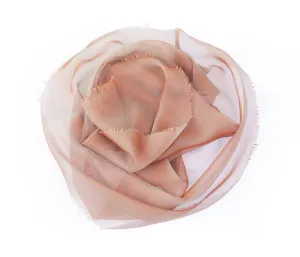 Iridescent Silk Chiffon Wrap in Blush