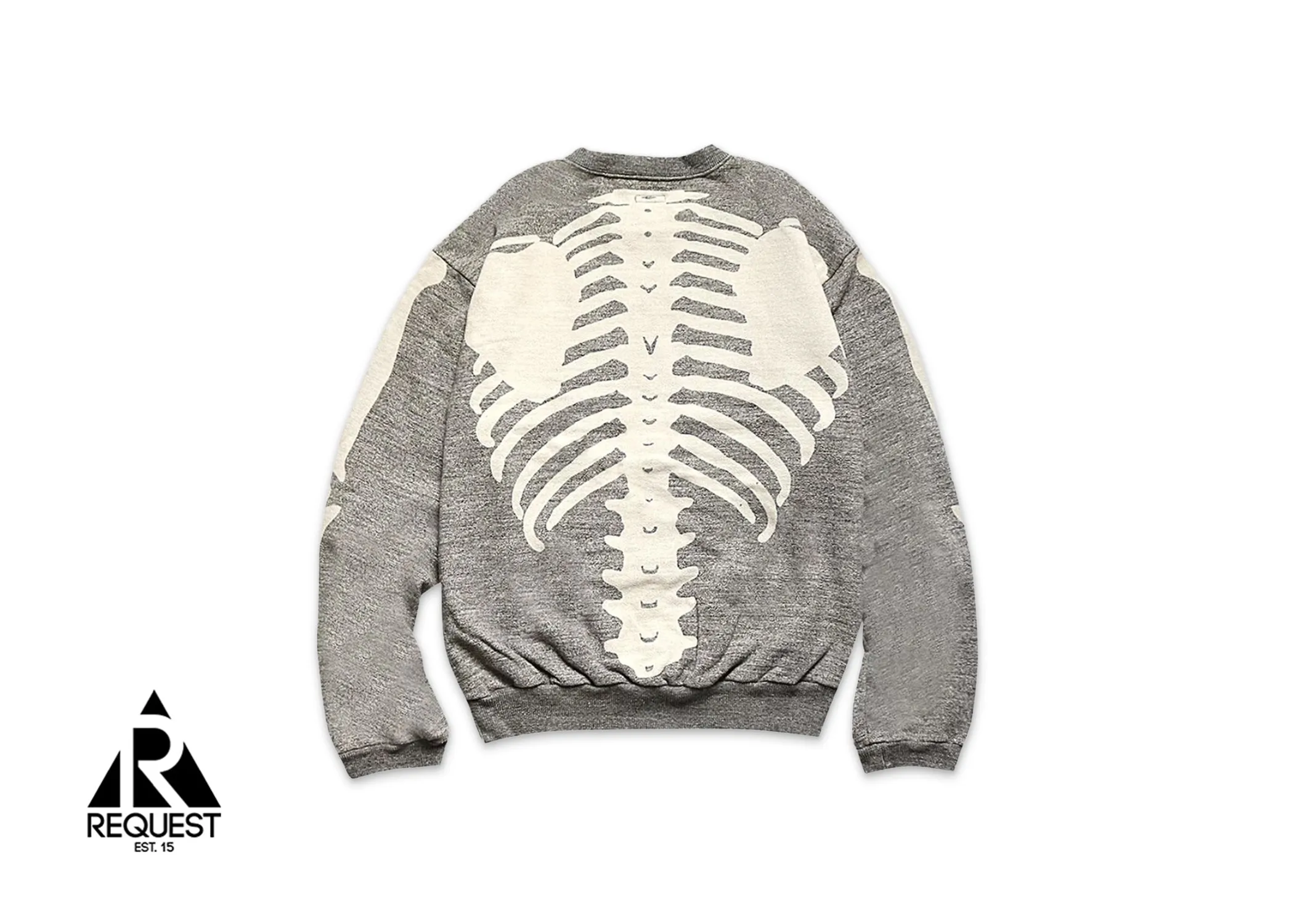 Kapital Grandrelle Fleece Knit Bone Sweater Grey