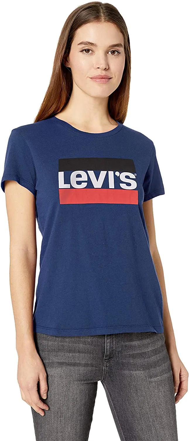 Levi's Women's Perfect Graphic Sportswear Logo White T-Shirt