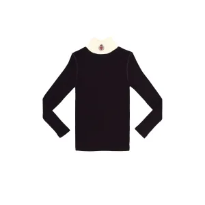 Little Parni Plum Logo Turtleneck