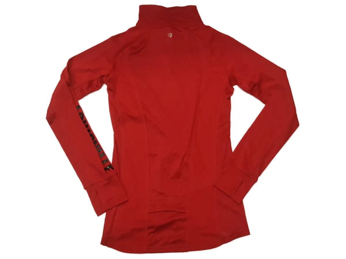 Louisville Cardinals Colosseum WOMEN'S Red 1/2 Zip Performance Pullover (M)