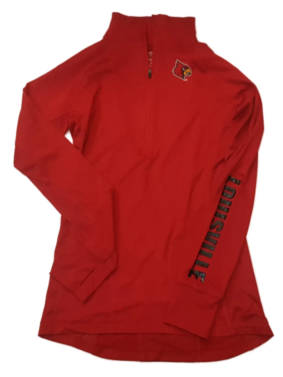 Louisville Cardinals Colosseum WOMEN'S Red 1/2 Zip Performance Pullover (M)