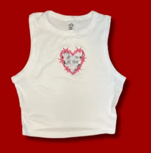 Macadelic Embroidered Muscle Style Baby Doll Tee