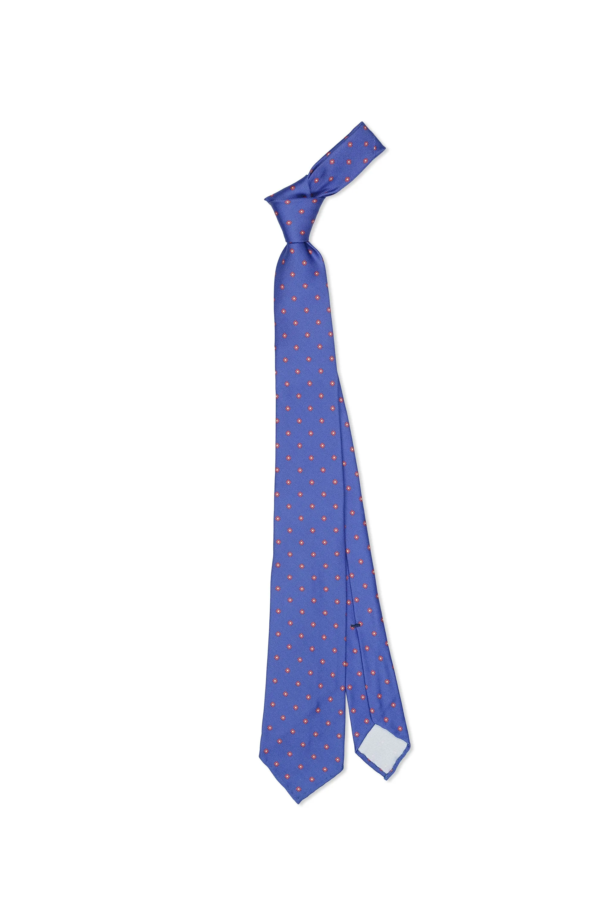 Mattabisch Blue with Red Pattern Silk Tie