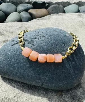 Peach Moonstone Bracelet