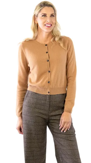 Perfect Button Front Cardigan - Caramel