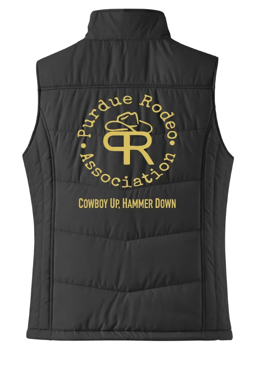 Purdue Rodeo Ladies Puffy Vest - FREE SHIPPING