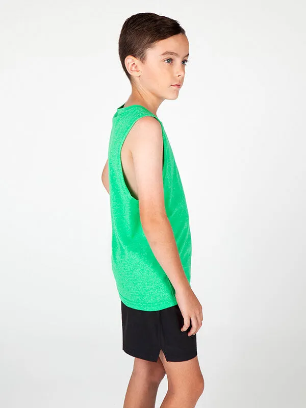 Ramo Boys Heather SLEEVELESS Tee - Greatness Range (T313KS)