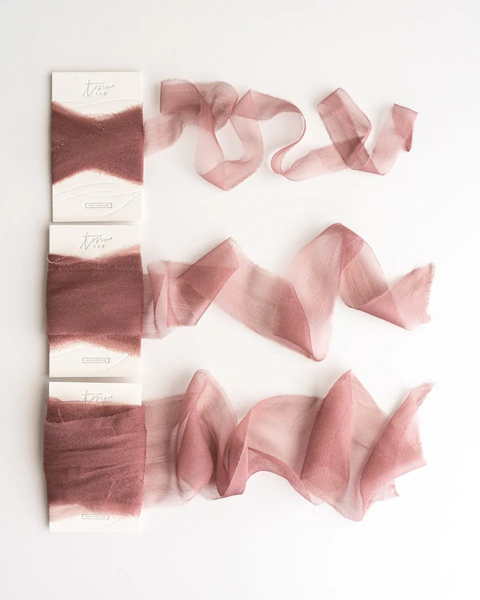 Silk Gossamer Ribbon in Dusk