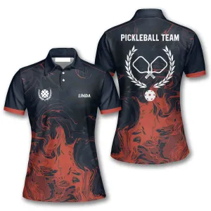 Smoke Fire Live Love Play Pickleball Polo Shirts For Women