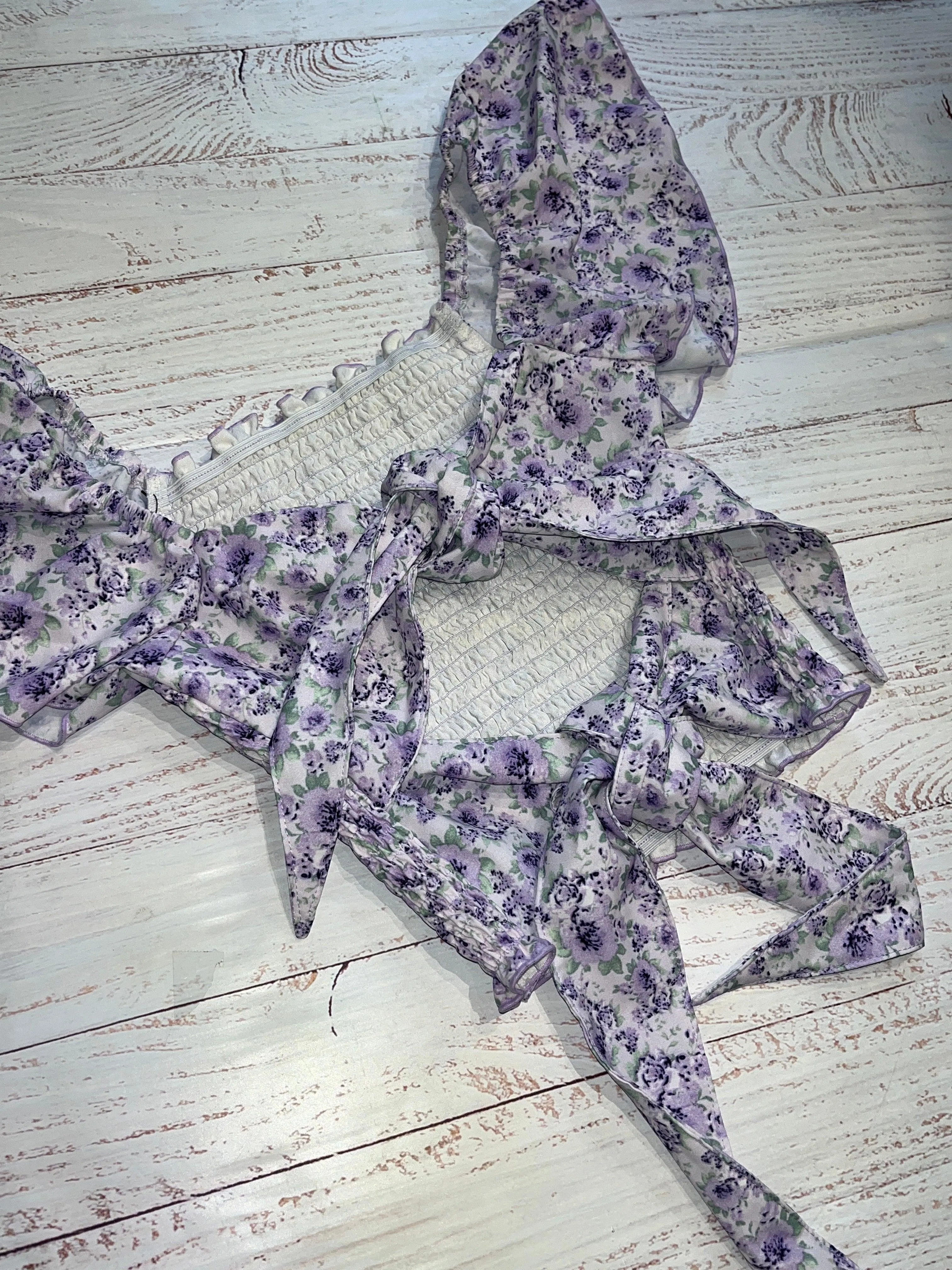 Tween Tops | Lavender Flower Chiffon | Flowers by Zoe